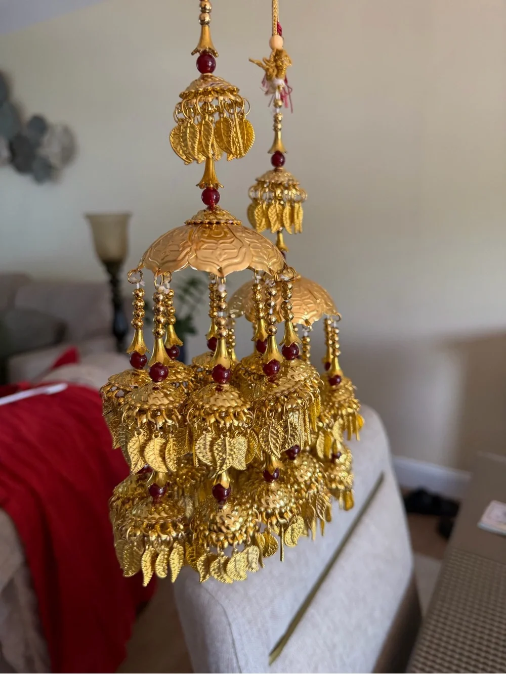 Gold and Maroon Bridal kaleeren - Women Jewelry